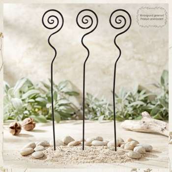 3er Set Bezaubernde Gartenstecker Spirale groß - Gartendekoration